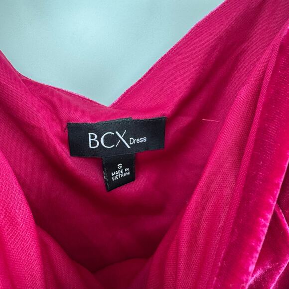 BCX Junior Velvet PinkCocktail Party Mini Dress Cold Shoulder Small NWT - Picture 7 of 11